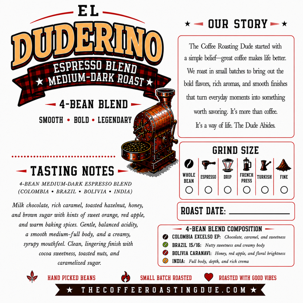 El Duderino Espresso Blend Medium-Dark Roast
